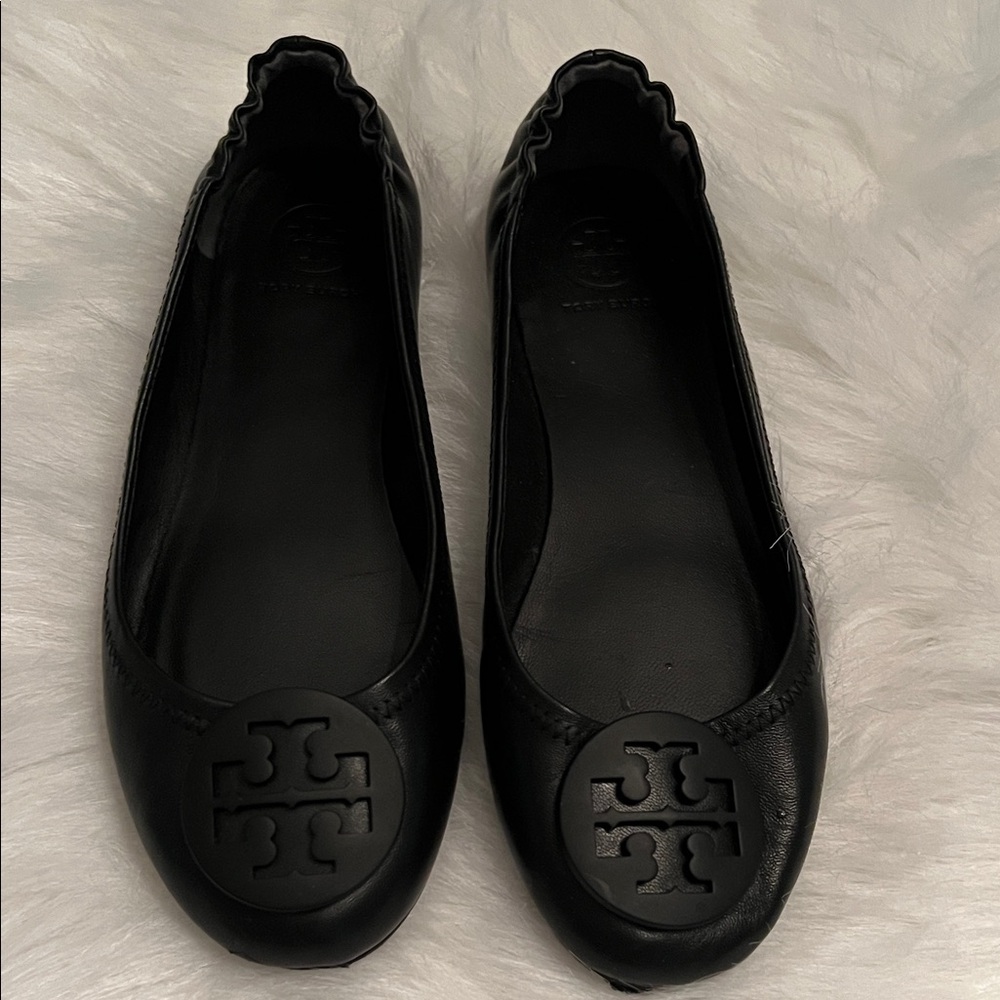 Tory Burch Black Leather Flats